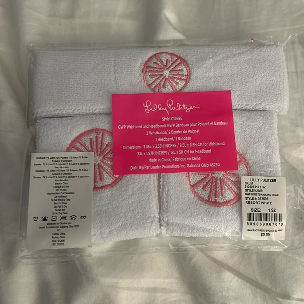 Lilly Pulitzer headband/wristband